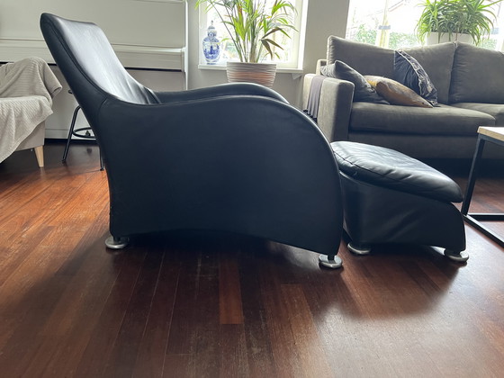 Image 1 of Fauteuil en cuir Montis Loge avec inoculation noire