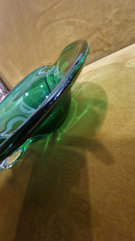 Image 1 of Beautiful green Murano glass bowl