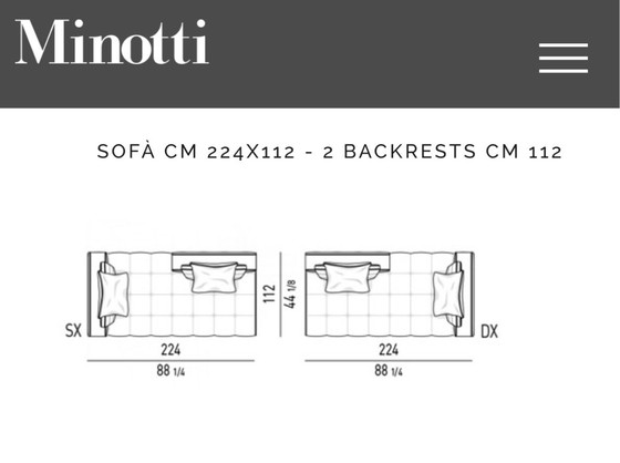 Image 1 of Minotti Lawrence configuration 225x410cm fabric cat.G