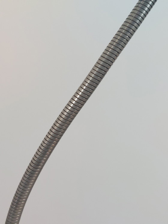 Image 1 of Lampada da tavolo vintage Hillebrand di metà secolo, lampada da scrivania a collo di cigno, finitura arricciata, anni '60