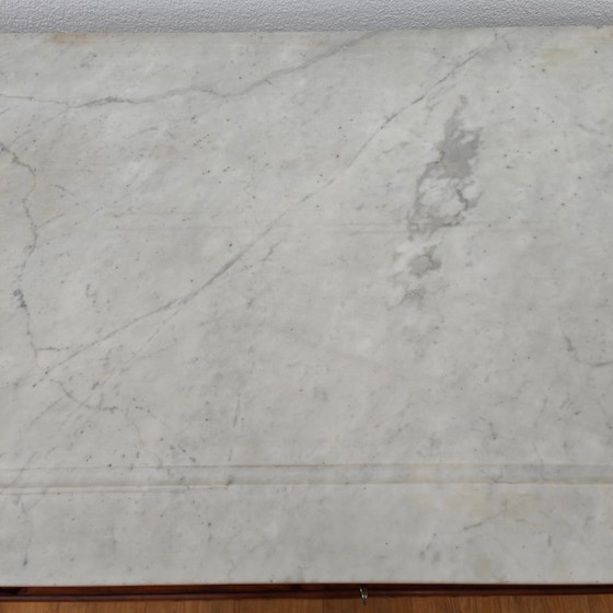 Image 1 of Vintage antique dresser, sideboard, chest of drawers, bathroom vanity with marble top