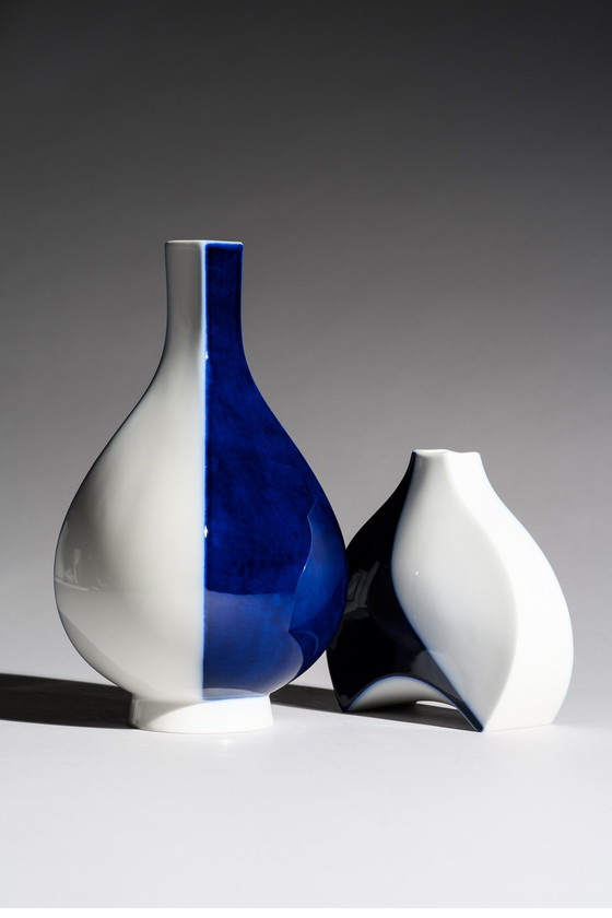 Image 1 of KPM Berlin, design moderniste, duo de vases sélectionnés par Trude Petri et Quillmann, années 1960
