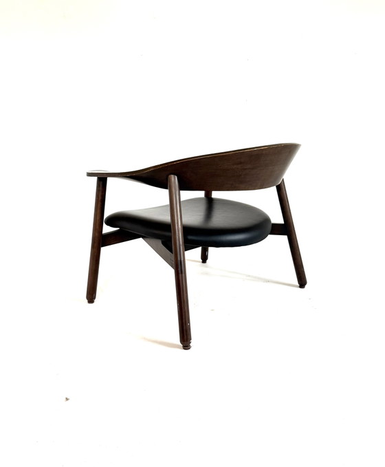 Danish Design Lounge Armchair ‘102’, Henrik Bønnelycke ‘00 – Wood, Leather (photo 3 of 13)