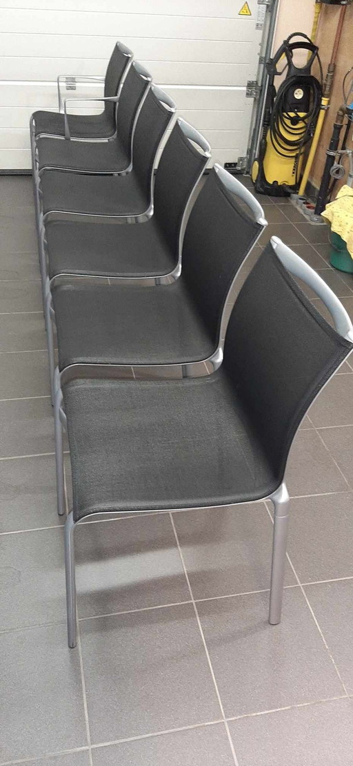 Alias 441 bigframe chair by Alberto Meda, Italy, set of 6 chairs/1 with armrests