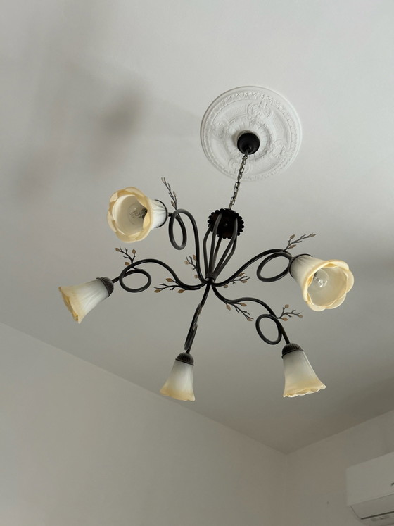 Lampadario in ferro battuto (photo 5 of 5)