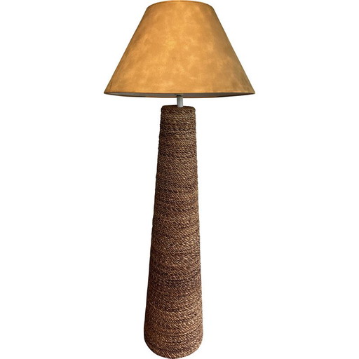 Lampadaire vintage en corde