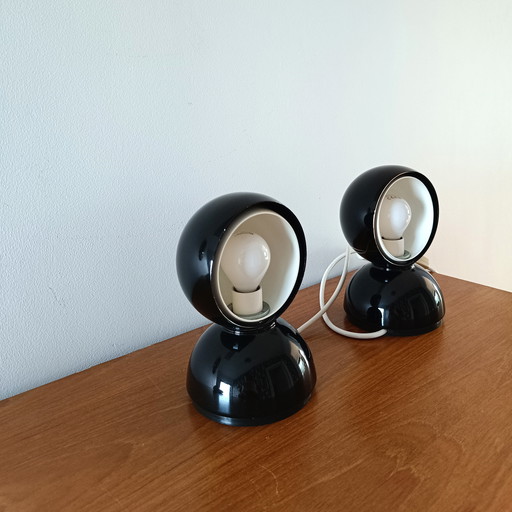 2x Artemide Eclisse Lampe à poser de Vico Magistretti