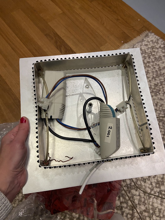 Image 1 of Design Hanglamp met 4 Melkwitte Kelken