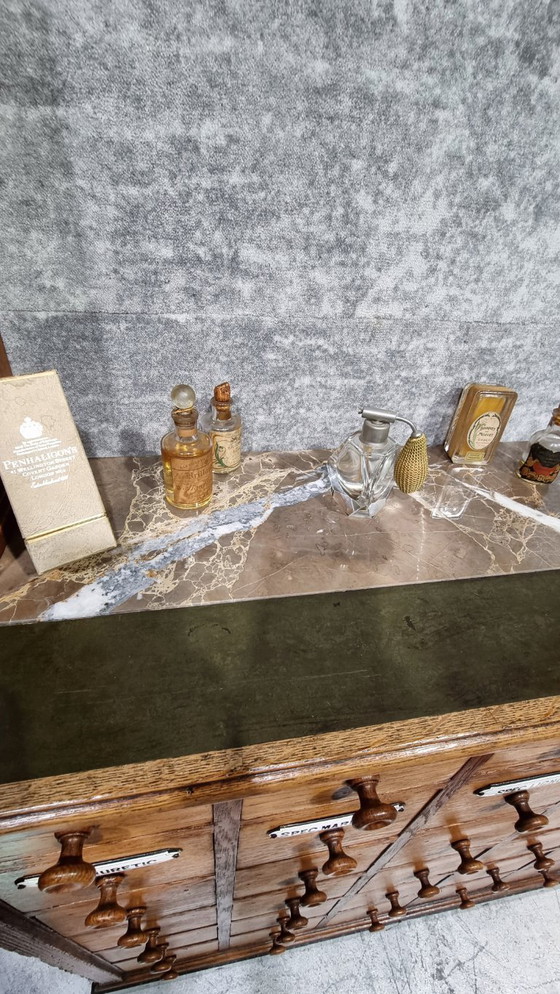 Image 1 of Apothecary Cabinet Drawers Antique Pharmacy Cabinet