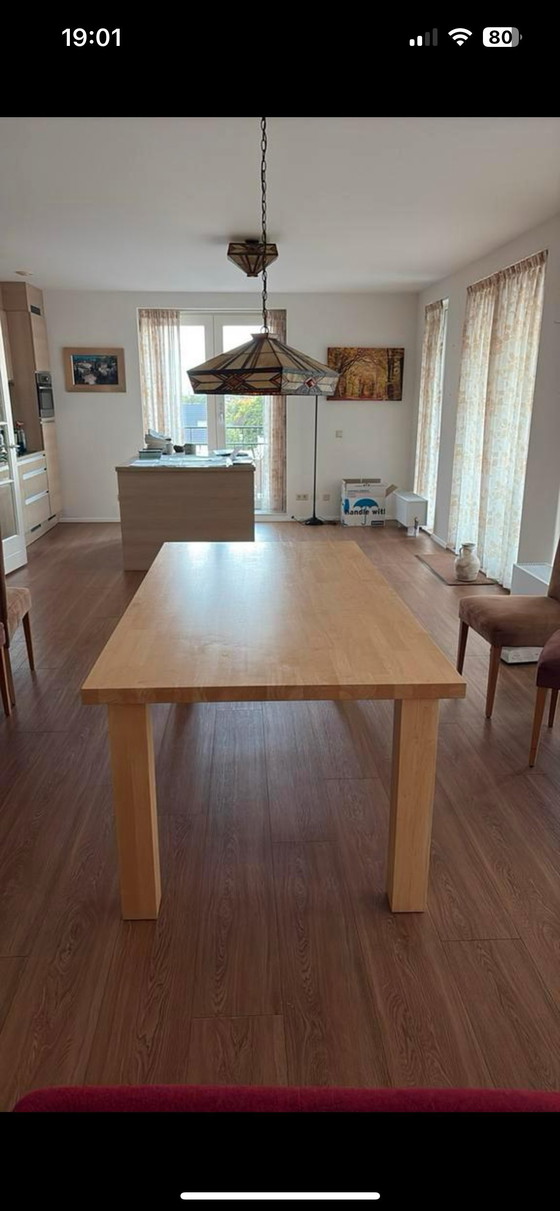 Image 1 of 6 suede eetkamerstoelen met tafel