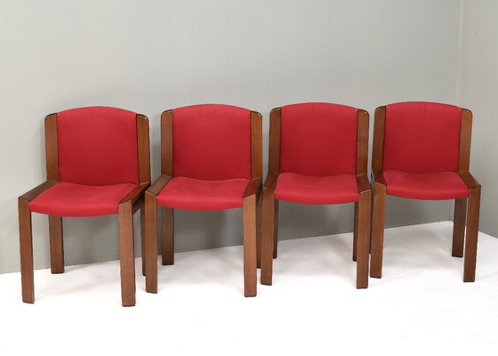 Image 1 of Joe 4x Colombo « modèle 300 » Chaises de salle à manger pour POZZI, Italie – années 1960