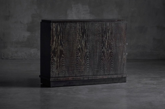 Image 1 of Modernist Art Deco Oak Cabinet, France, 1940s