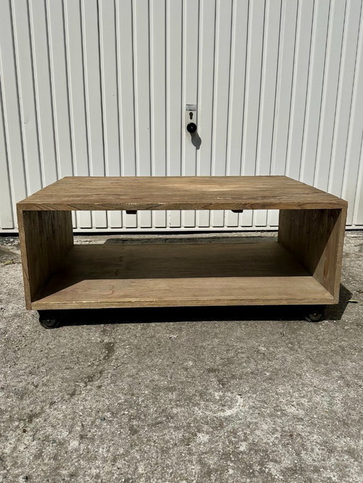solid wood coffee table
