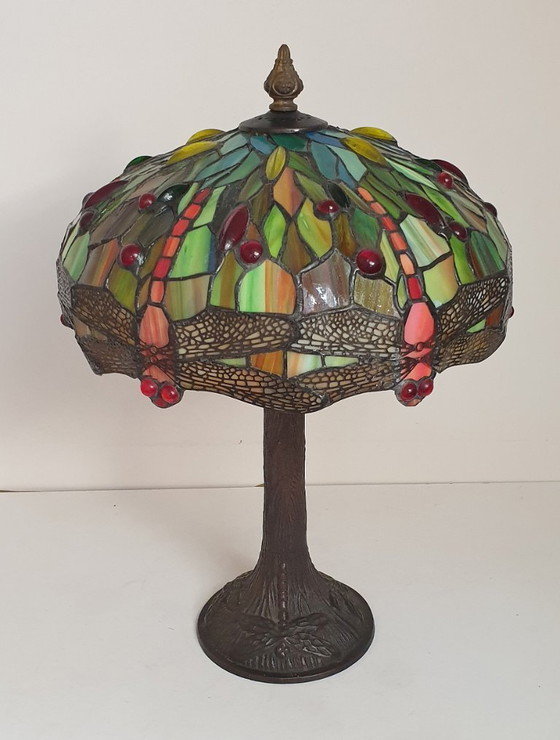 Image 1 of Tiffany table lamp 6 Dragonfly