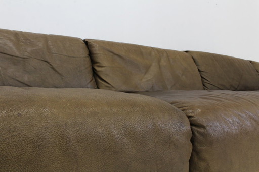 Vintage modular leather sofa by Straub 1970s