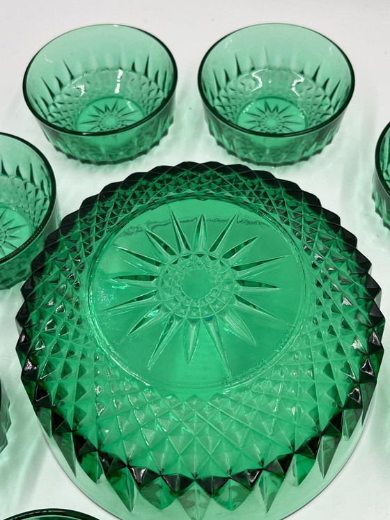 Lot 1 Salad Bowl and 8 Small Bowls Arcoroc Diamant – Glass & Decanter, Glass (photo 11 of 13)