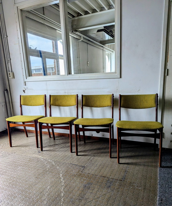 Image 1 of 4 chaises de salle à manger vintage, Danemark, 1960S