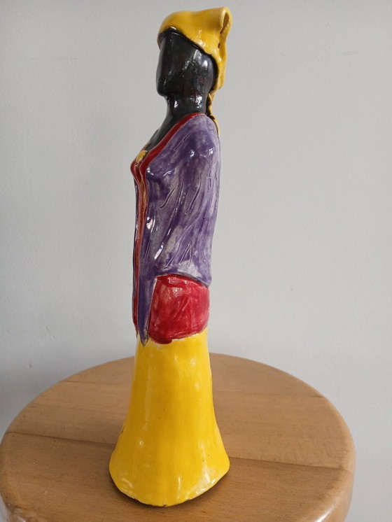 Image 1 of Statua colorata in ceramica