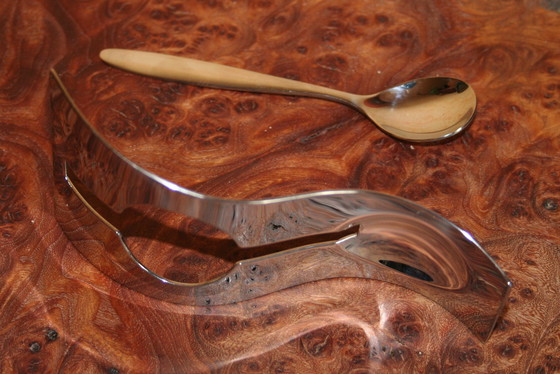 Image 1 of Set of 3 vintage egg holders with spoon by Weis in box