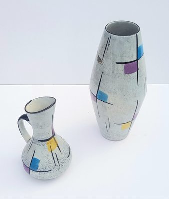 Vases By Bodo Mans For Bay Keramik, 1950S, Set Of 2