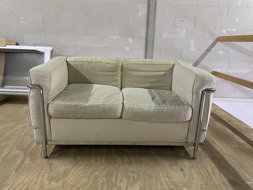 Cassina LC 2 deux places en tissu