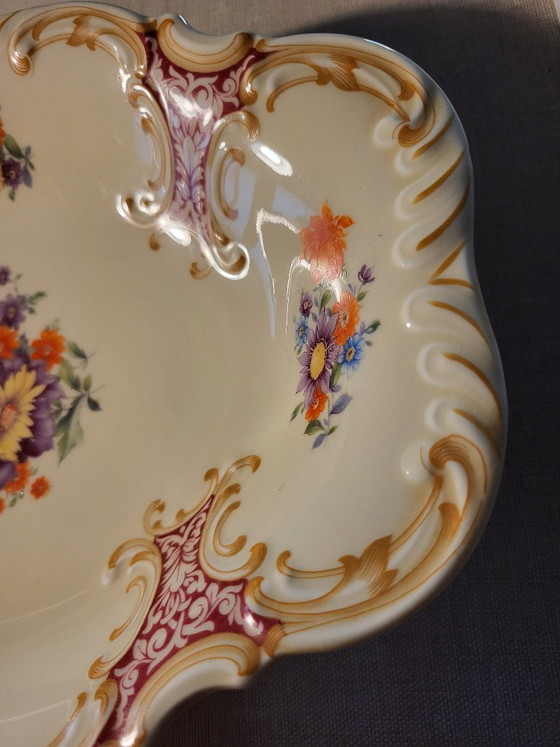Plat décoratif ancien Bavaria Schumann vers 1945/1949, Excellent état !, Accessoires de table, Porcelaine (photo 4 sur 8)