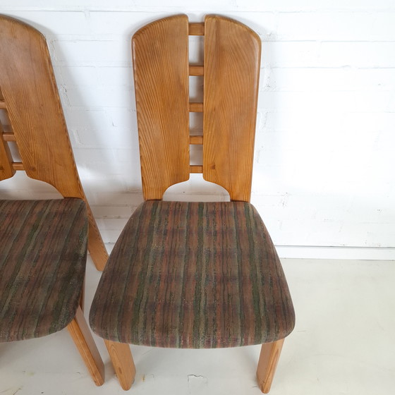 Image 1 of 4x vintage Lübke stoelen brutalist jaren 70