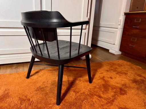 Stellar Works Exchange Lounge Chair set 2x zwart eiken