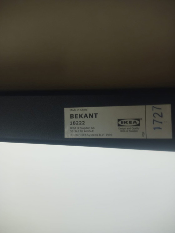 Image 1 of Grote modulaire IKEA BEKANT vergadertafel - Eiken en zwart