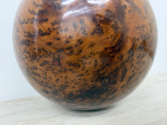 Image 1 of Large antique burl wood ball decorative wooden ball