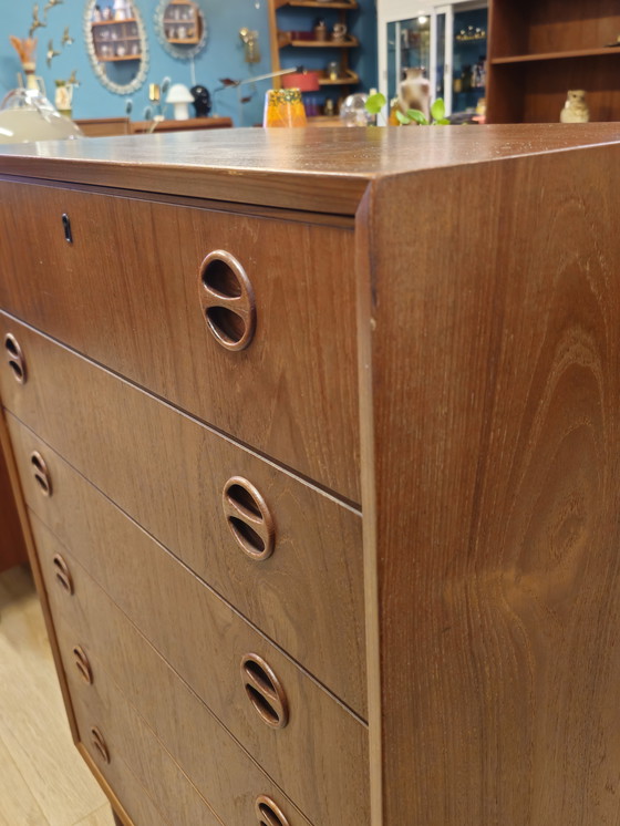 Image 1 of Vintage Deens Ladekast Ladekastje Kast Kastje Teak Fineer 