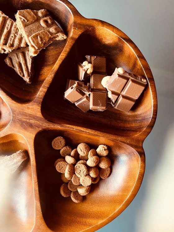 Image 1 of 🤎Ciotola girevole in legno per snack🤎