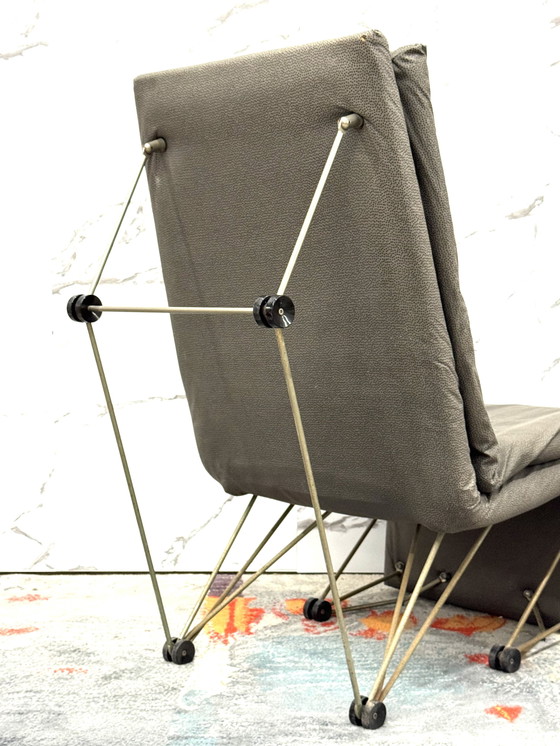 Image 1 of Lounge Chair Armchair Geometric Design Postmodern Modern 1980's