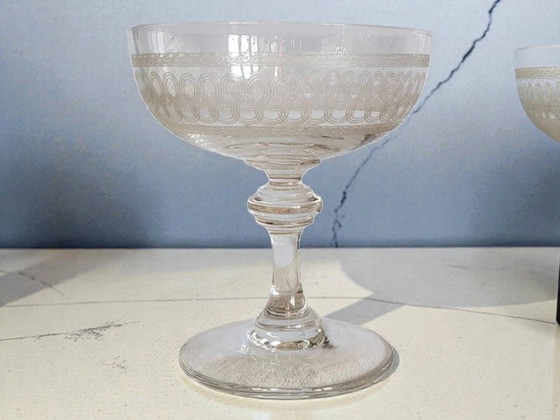 7 kristallen champagnecoupes – Glazen & Karaffen, Crystal, Glass (photo 3 of 6)
