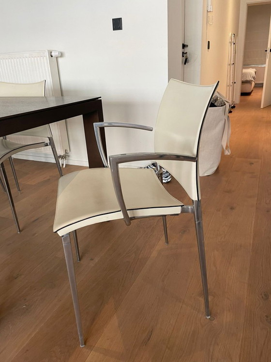 Image 1 of Desalto Sand leather dining table chairs
