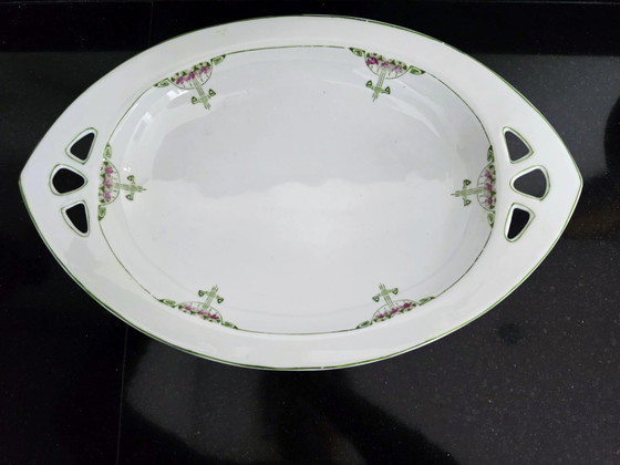 Jugendstil, Chris van der Hoef, Ciotole da colazione decoro 410, Porcellana, Verde (foto 8 di 13)