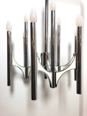Image 1 of Gaetano Sciolari Nine-Light Iconic Chandelier, 1970s