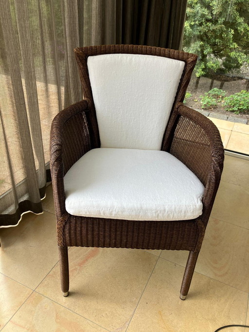 8x chaise de salle à manger - marron tressé (Accent)