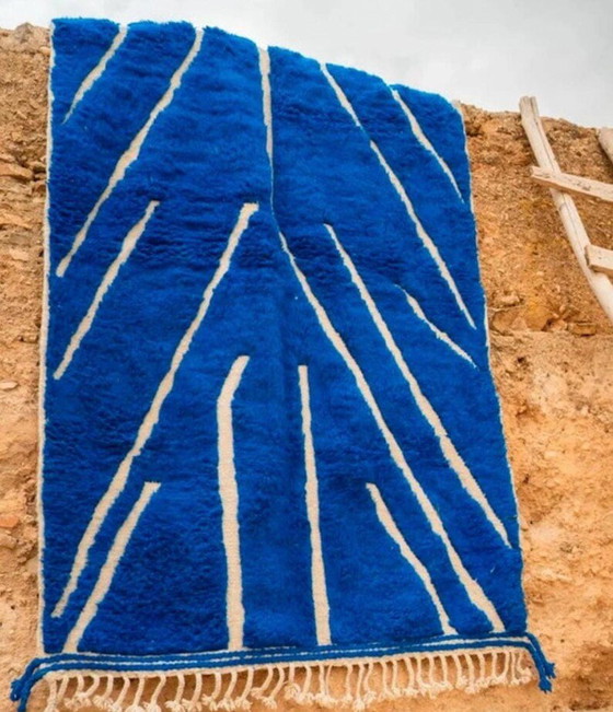 Prachtig blauw Berber vloerkleed 150/250cm – Vloerkleden en tapijten, Wool (photo 2 of 5)