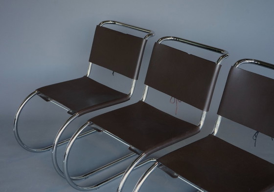 Image 1 of x4 Freischwinger MR 10 im Stil von Ludwig Mies van der Rohe, 1990er Jahre