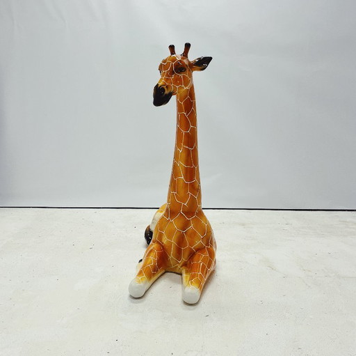 Scultura di giraffa in ceramica – decoratieve objecten, Vintage