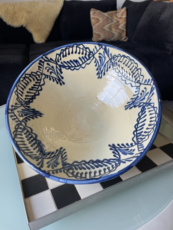 Image 1 of Grote keramische schaal Lebrillo Oud uit Nijar Almeria