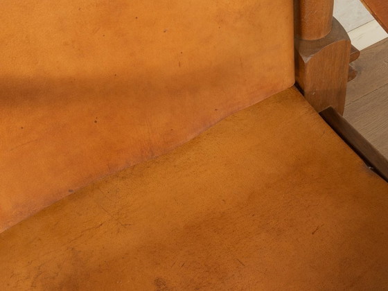 Brutalistische vintage safarifauteuil – Leather, Wood (photo 7 of 8)