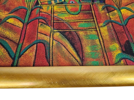 Image 1 of B. (Benjamin) Lang - Ohne Titel - Abstrakt - Acryl auf Leinwand - signiert - 1970er Jahre