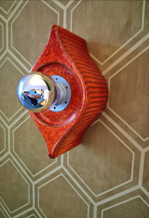 Rara lampada da parete vintage Fatlava Design, stile space age anni '70.
