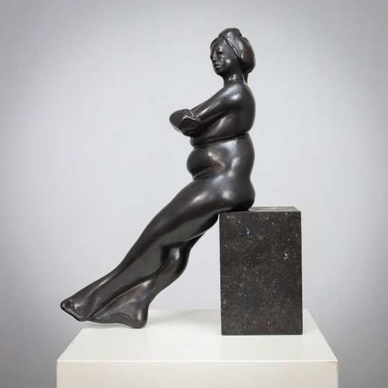 Image 1 of Seated Female Sculpture by Francine Govers, Netherlands, 1990s