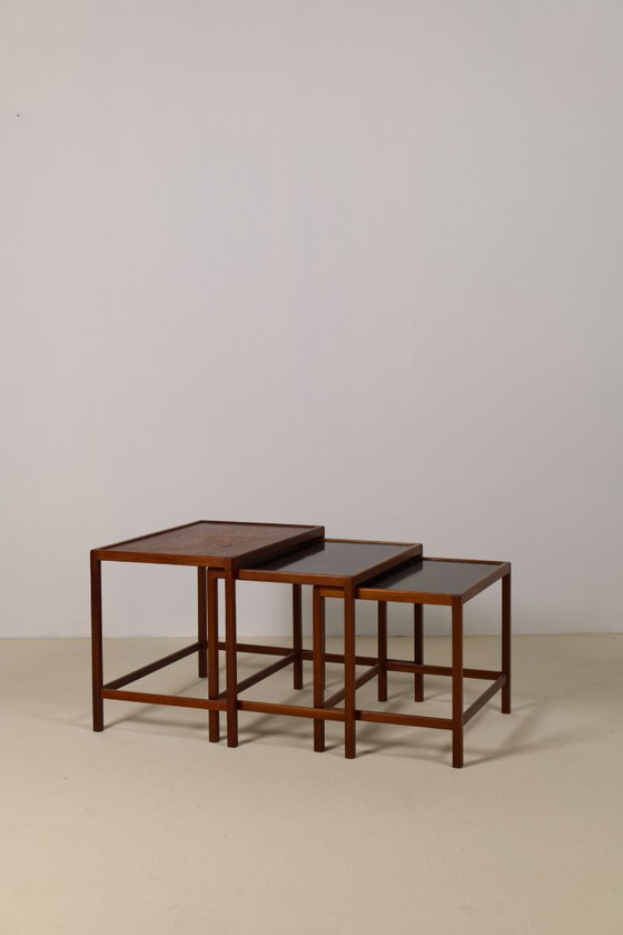 Image 1 of Juego de mesas nido de teca de Kurt Østervig, Dinamarca, años 60
