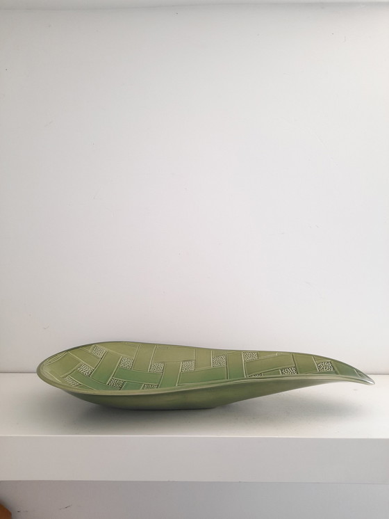 Image 1 of Große Platte Keralux Geflochtene Keramik 50s