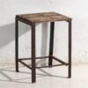 Antique industrial stool in pine wood and iron – Central Europe, circa 1950 – Industrieel (photo 9 of 33)