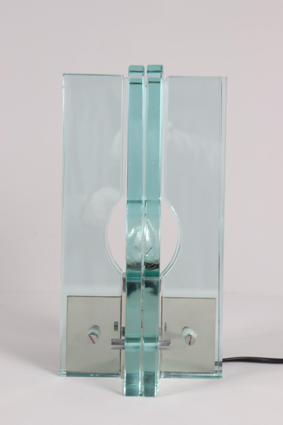 Image 1 of Set of 2 table lamps/glass objects by Giorgio Reggiori for Gallotti & Radice, 1960s, Italy